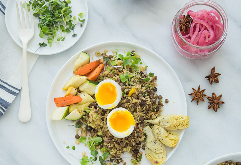 Multi-Grain Salad and Salmon Tartine