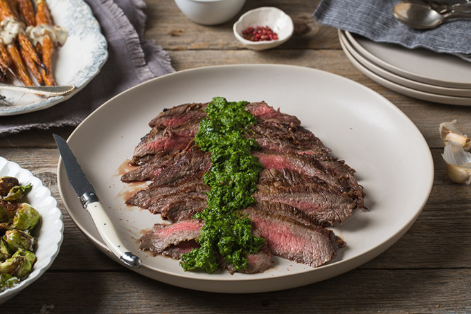 Grilled Flank Steak with Chimichurri