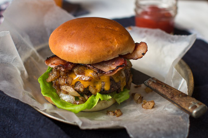 Heinen's Whiskey Cheddar Burger