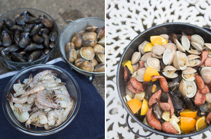 Lobster Bake with Shrimp Clams and Mussels