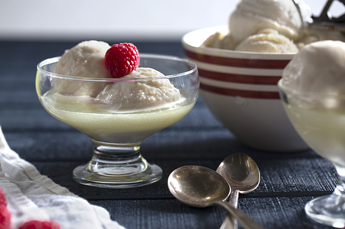 lemon affogato in bowl