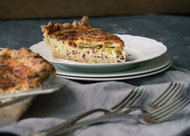 Hatch Chili Pancetta Quiche