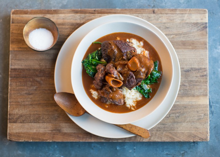 Lamb Osso Buco with Spinach Risotto