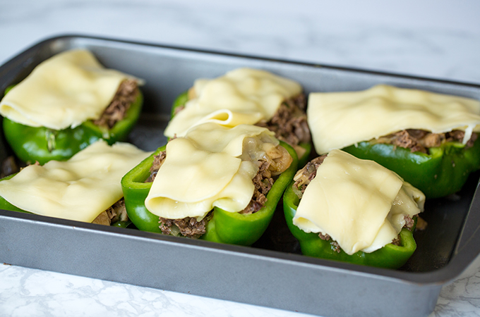 Philly Cheesesteak Stuffed Peppers