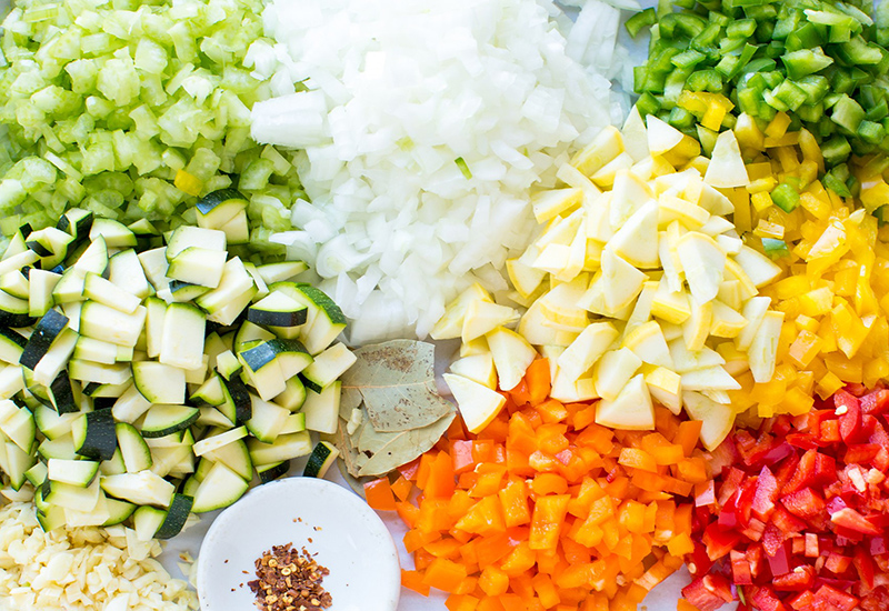 Chopped Veggies for Gumbo