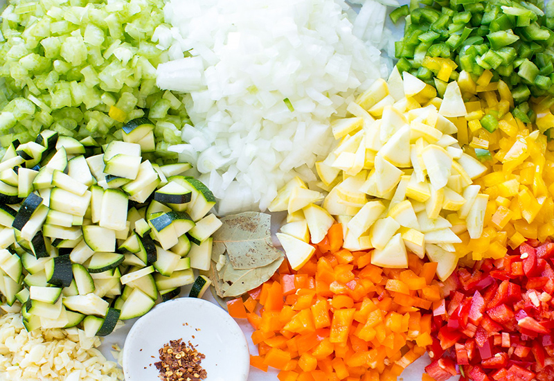 Chopped Veggies for Gumbo