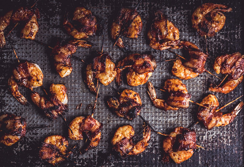 Bacon Wrapped BBQ Shrimp