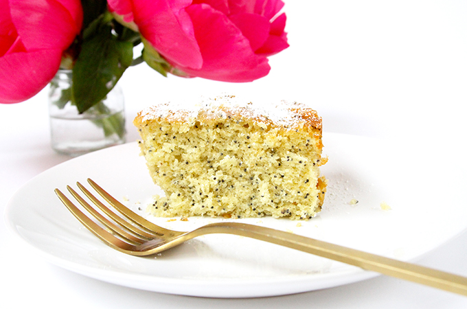 Slice of Poppyseed Cake