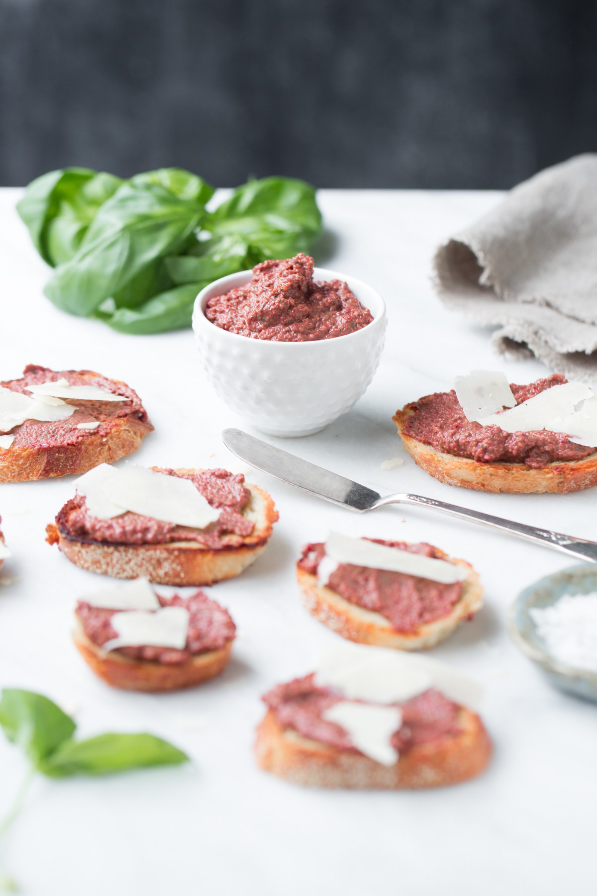 Toast with Beet Pesto