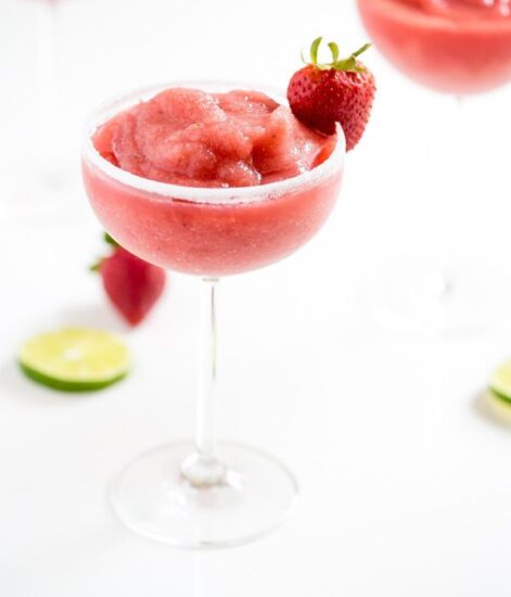 Pink Frosé Slushies with Strawberry & Watermelon