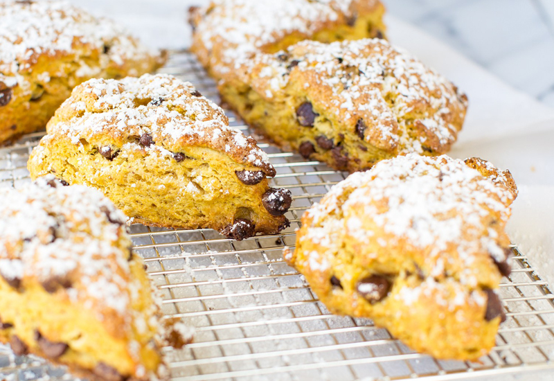 Pumpkin Chocolate Chip Scones