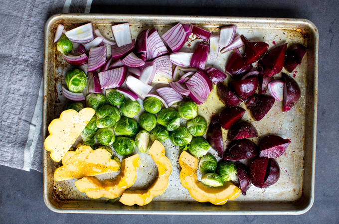 Raw Veggies on Tray