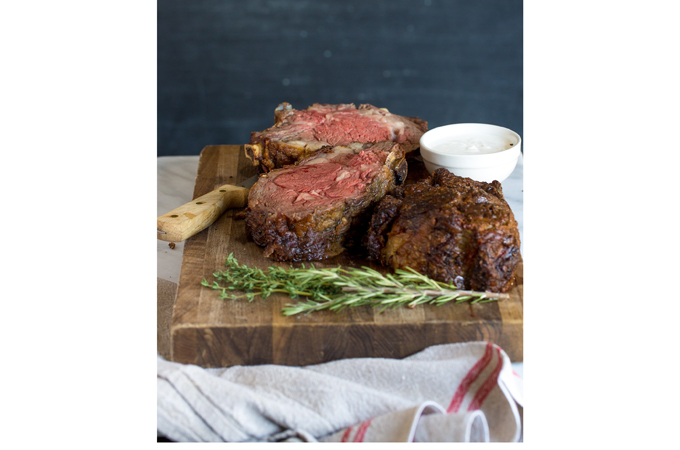 Cooked and Sliced Prime Rib