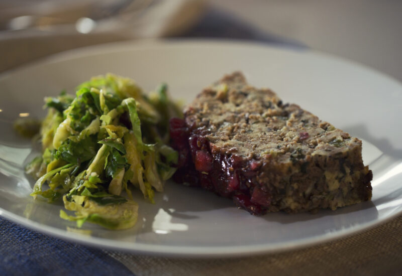 Veggie Loaf and Brussels Sprouts