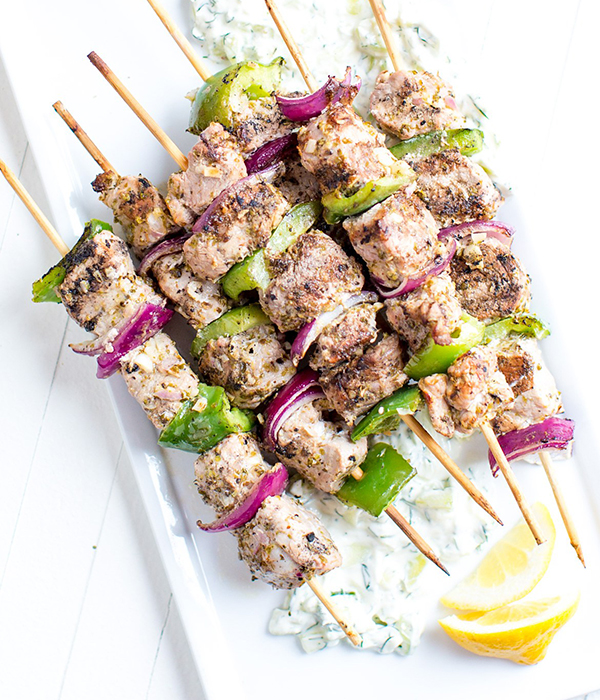 Greek-Style Pork Kebabs