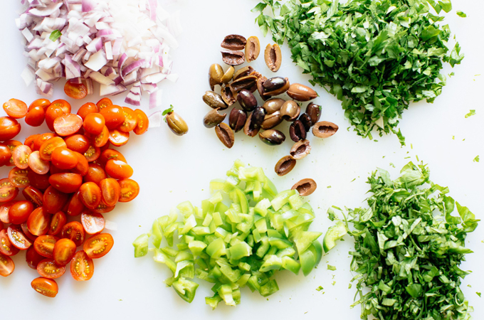Mediterranean Salad Ingredients