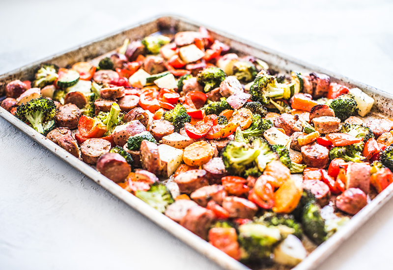 One Pan Sausage and Veggies