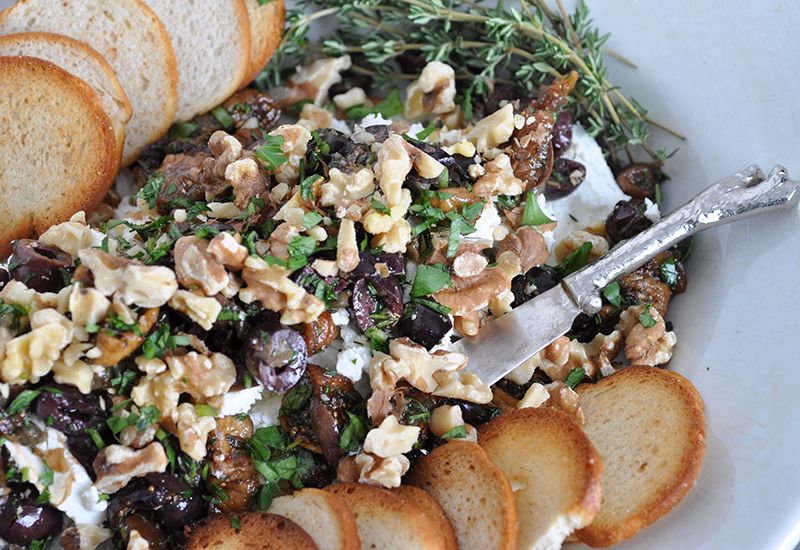 Fig and Walnut Tapenade with Goat Cheese