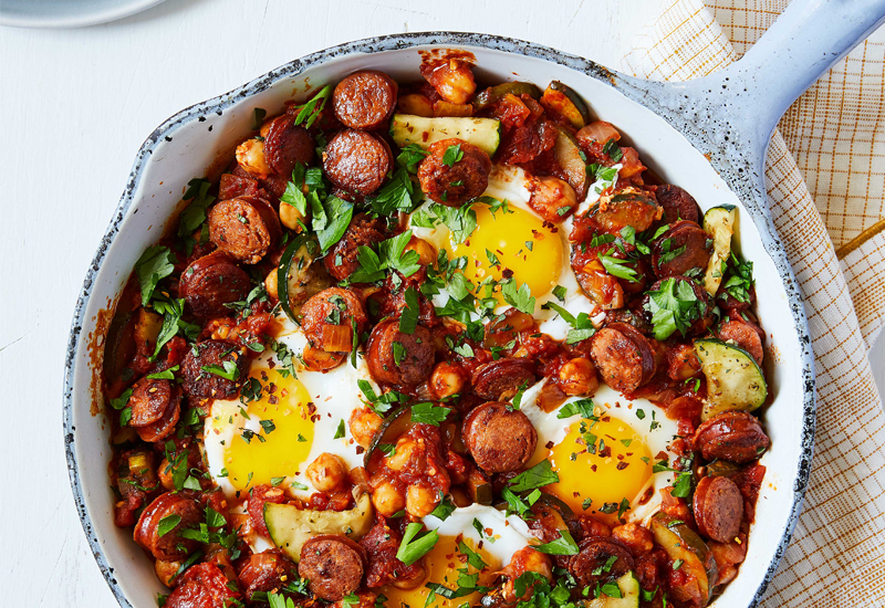 Eggs in Purgatory with Chorizo