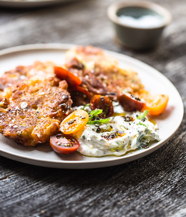 Vegetable Fritters on Plate