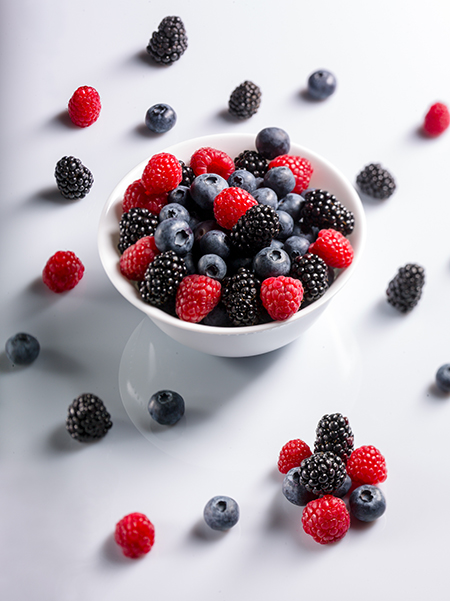 Berries in a White Bowl