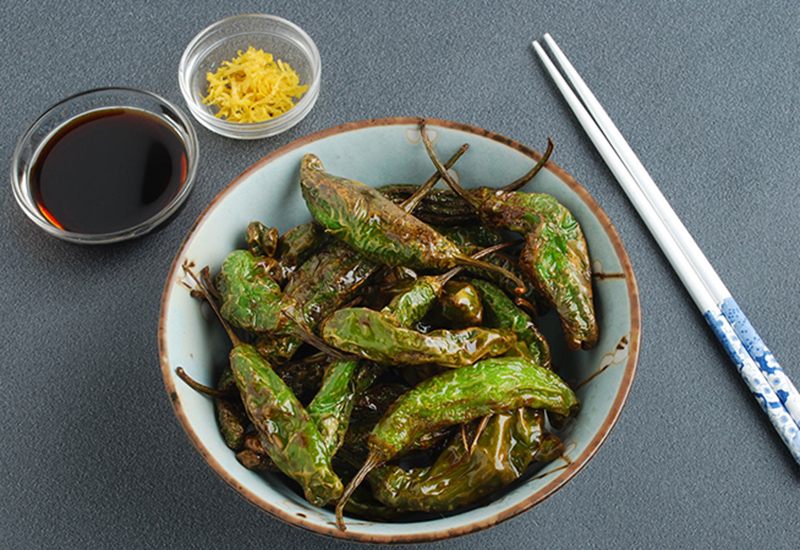 Sizzling Shishito Peppers