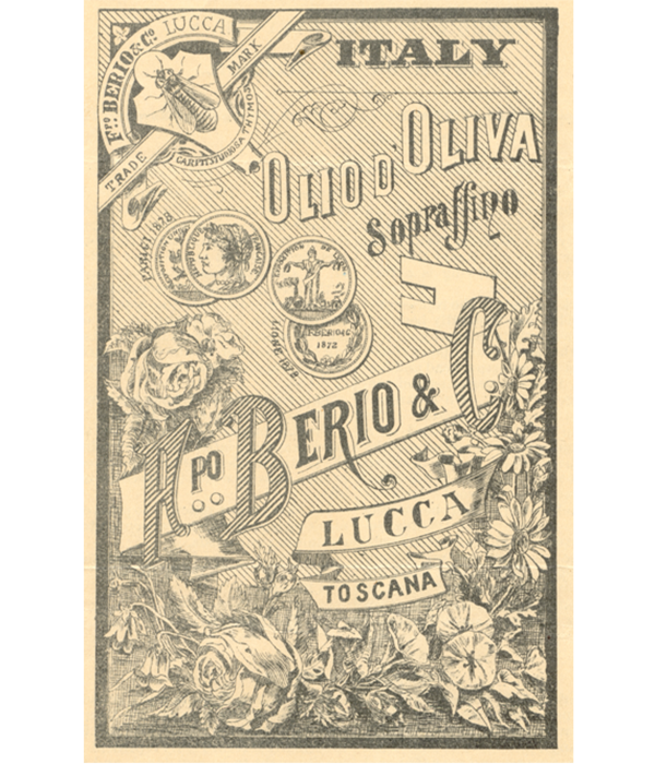 Filippo Berio Olive Oil Lithograph from 1850