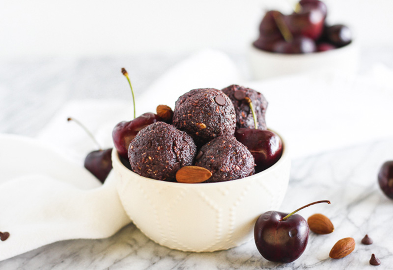 Cherry Bliss Balls Done in Just 10 Minutes