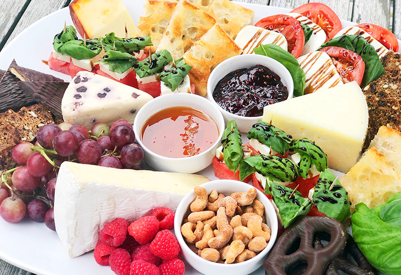 Fruit and Cheese Platter with Simple Summer Bites