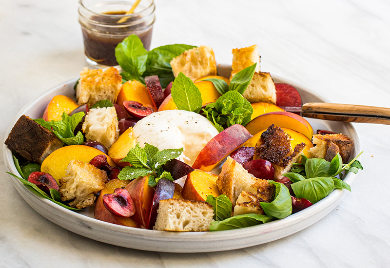 Bright Fresh and Summery Stone Fruit Caprese Salad