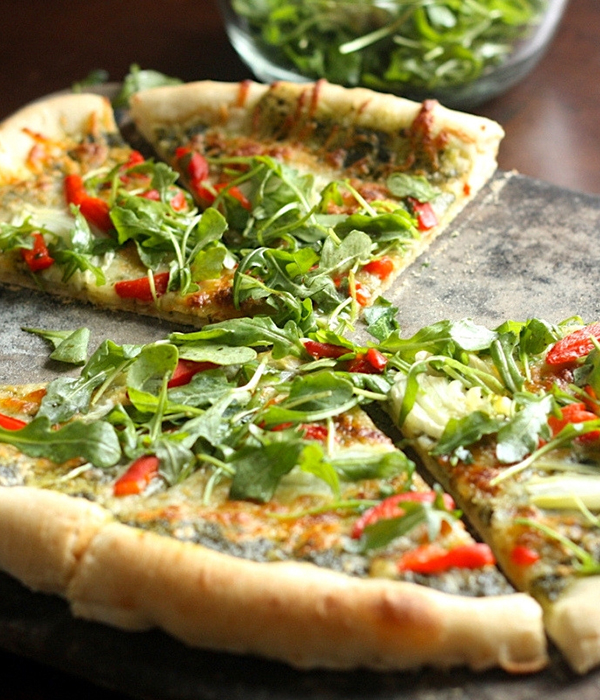 Vegetarian Pesto Pizz