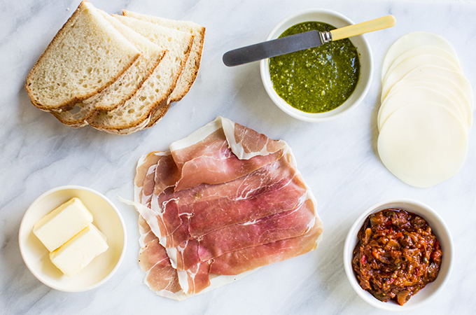 Caponata Grilled Cheese Ingredients