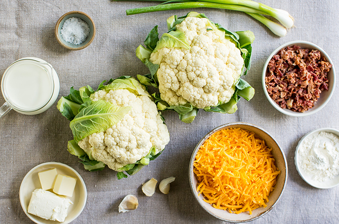 Cheesy Cauliflower Baker Ingredients