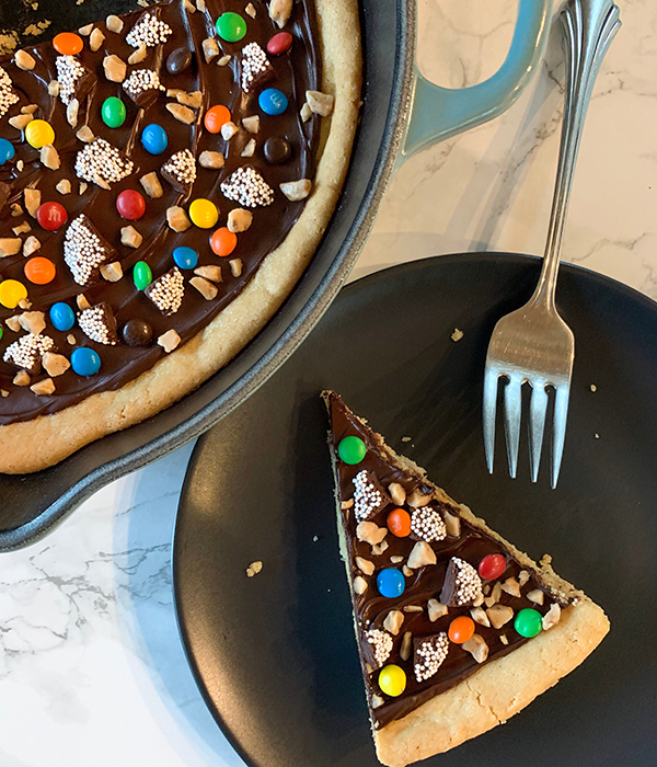 Confetti Cookie Dessert Pizza on Plate