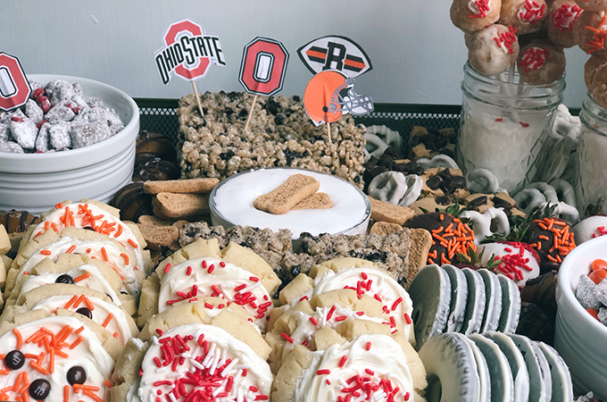 Ohio Football Dessert Board