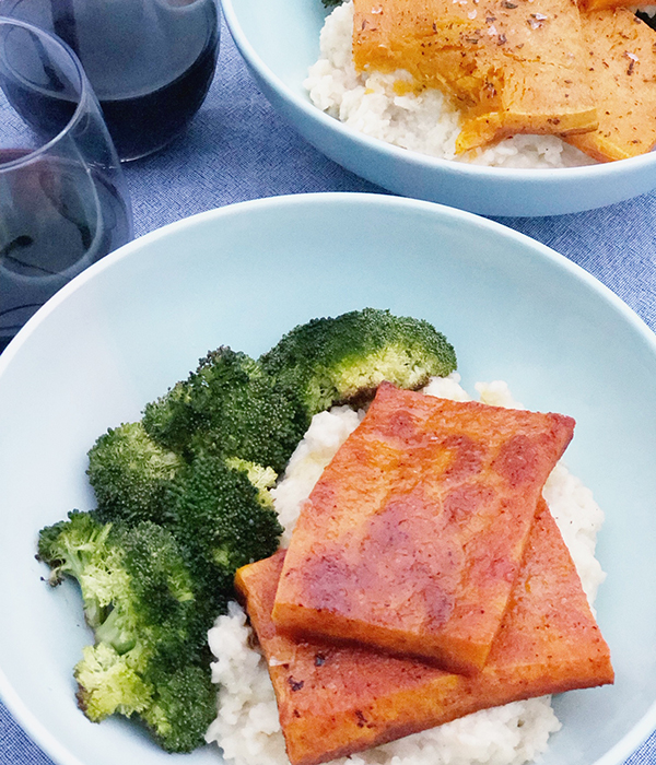 Butternut Squash Steaks and Wine