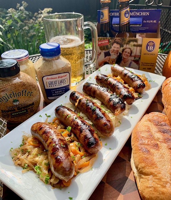 Hofbrau Brats on Plate