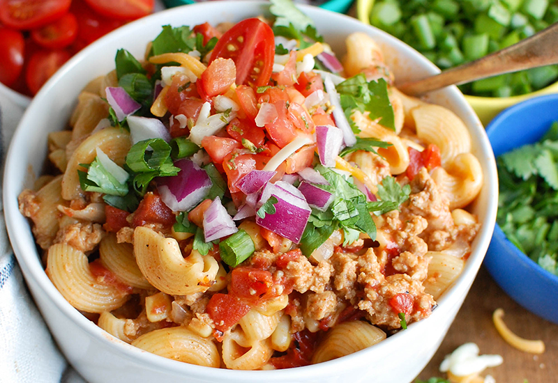 Instant Pot Turkey Taco Pasta