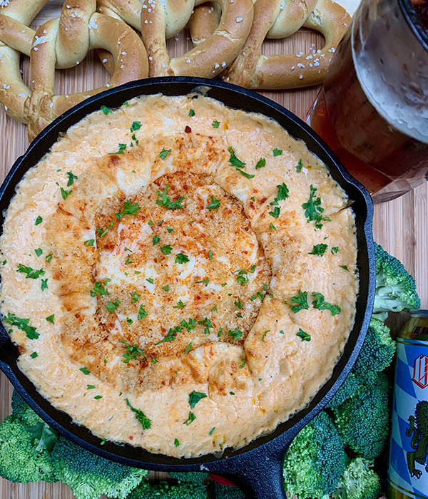 Pork n Beer Cheese with Pretzels