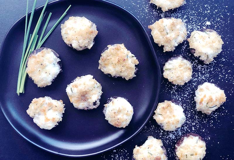 Crab Cake Stuffed Mushrooms