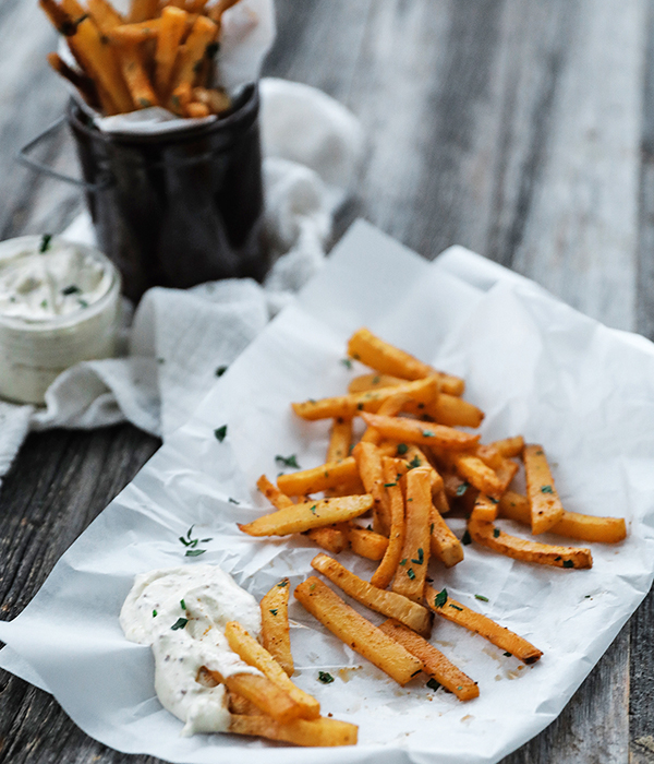 Rutabaga Fries with Aioli Dipping Sauce