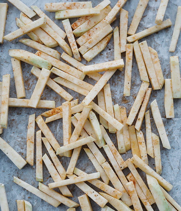 Uncooked Rutabaga Fries