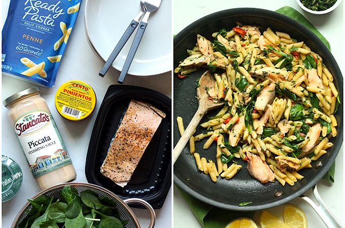 Salmon Piccata with Spinach Ingredients
