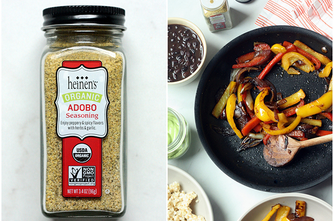 Adobo Black Bean Fajita Bowl Ingredients