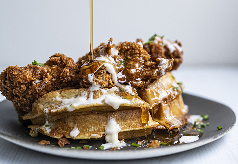 Bone Broth Chicken and Waffles