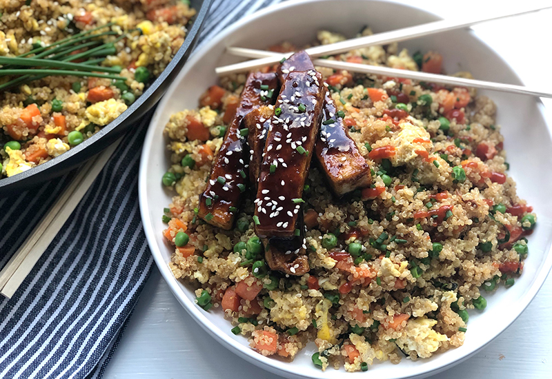 General Tso’s Tofu and Quinoa Fried Rice