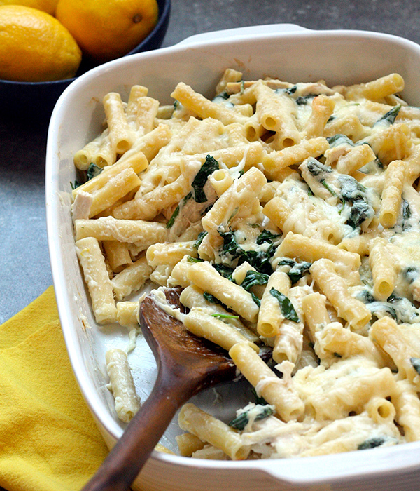 Creamy Lemon Chicken Baked Ziti