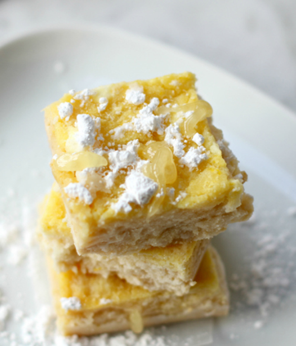 Manuka Honey Lemon Bars Stacked