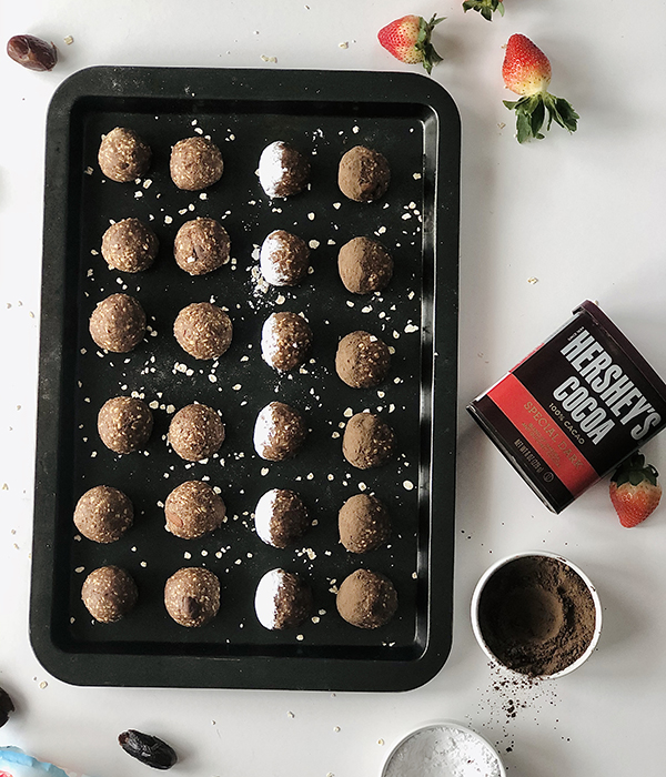 Chocolate Covered Strawberry Energy Bites