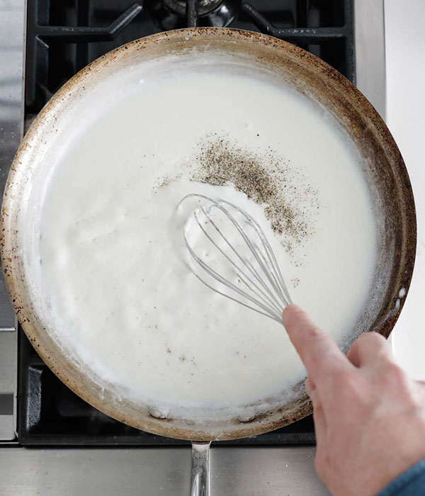 Chicken Fried Steak Whisking Gravy